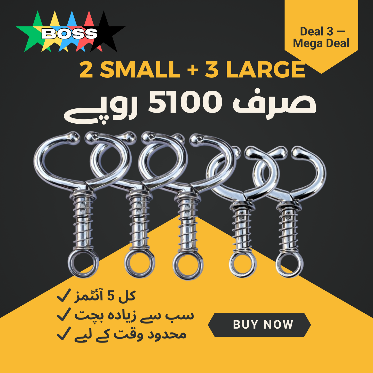 🔴 Deal 3 — Mega Deal (Mega Saver)   2 Small + 3 Large = 5100